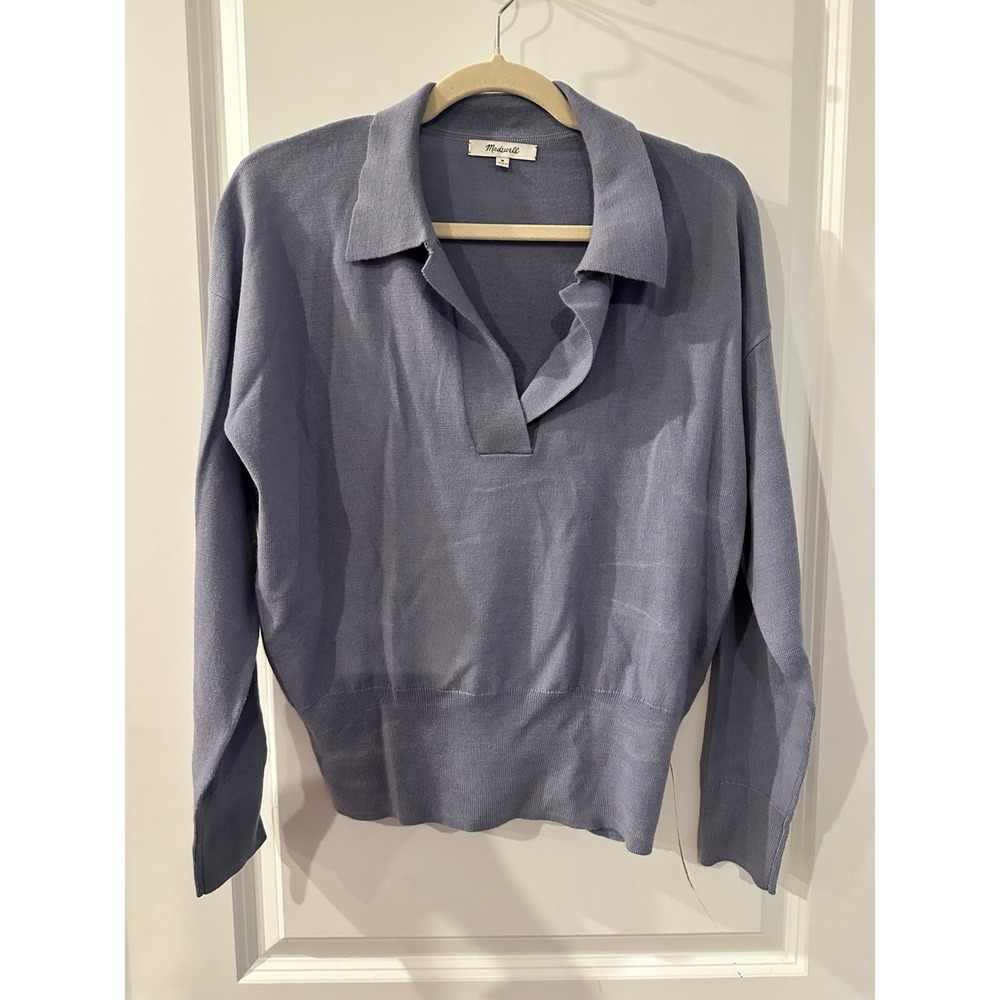 Madewell Lavender Wool & Linen Sweater Top Size M